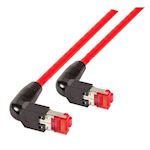 Cat6A S/FTP patchkabel haaks 1.5 meter - Rood