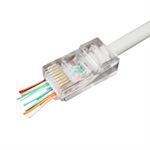 RJ45 CAT5e EASY CONNECT connector (10) voor stugge en soepele kabel