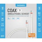 Coax aansluitkabel 1.5m - F-connector Recht - Kabelkeur