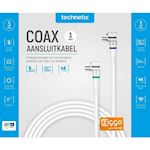 Coax aansluitkabel 3.0m - IEC haaks - Kabelkeur
