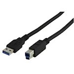 USB 3.0 kabel A mannelijk - B mannelijk 3 meter (zwart)