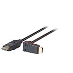 Highspeed HDMI kabel met 360Â° draai 2M zwart