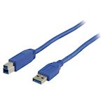 USB 3.0 kabel A mannelijk - B mannelijk 3 meter (blauw)