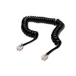 Telefoonhoorn kabel gekruld zwart 2 meter