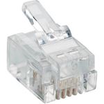Connector RJ11 - 6P4C  voor platte kabel - zakje 10 stuks