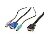 PS/2 KVM cable for TFT consoles 2xPS/2 MiniDIN 6-pin/M