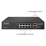 Switch 10/100/1000Mbps, 8+2 x SFP Poorten, Managed - 10"/19"
