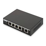 4-Port Fast Ethernet PoE Desktop Switch + 1x Uplink - Digitus