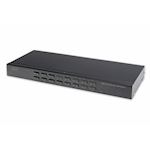 Combo-KVM switch, 16-poort, IP remote access slot, rackmountable, PS2/USB
