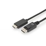 DisplayPort verloopkabel, DP - HDMI  M/M, 3.0m,  DP 1.2/HDMI 2.0