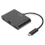USB Type-C HDMI Multiport Adapter, HDMI, USB-C Port (PD), USB 3.0