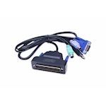 Modulaire 1 poort KVM switch voor 17/19" LCD console, rackmount