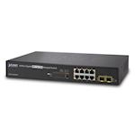 Switch  POE - 10/100/1000Mbps, 8+2 x SFP Poorten, Managed
