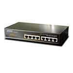 Managed Switch 10/100 Mbps, 8 poorts incl. 4 x PoE, - 10"/19" - Planet