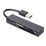 USB 3.0 Card reader, 4-poort Supports MS,SD,T-flash,CF formats Black