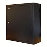 Compact 3U wandkast - (BxHxD) 600x600x185 - Zwart - gesloten deur